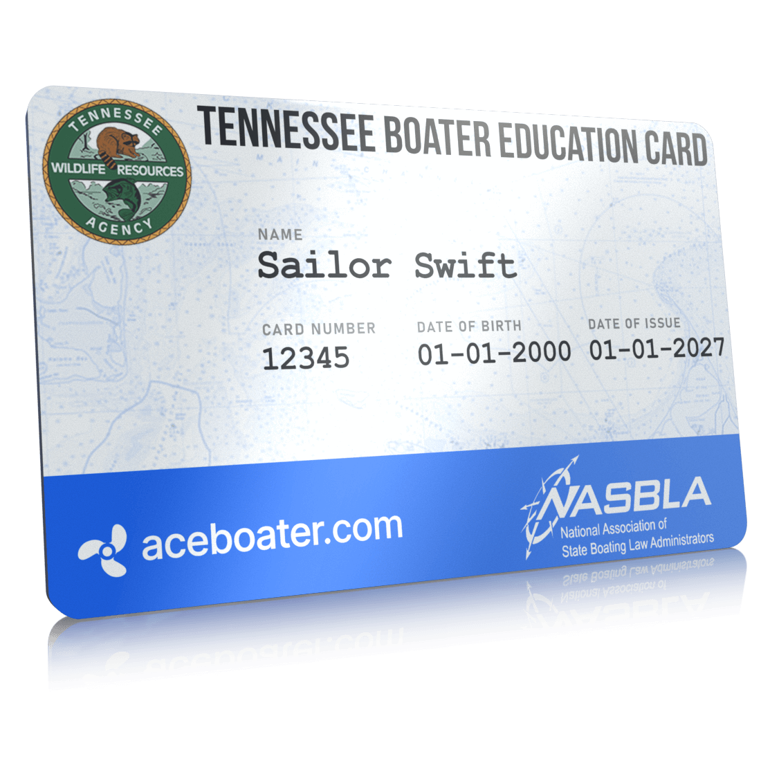 Replacement Card - Tennessee Boater Education Card